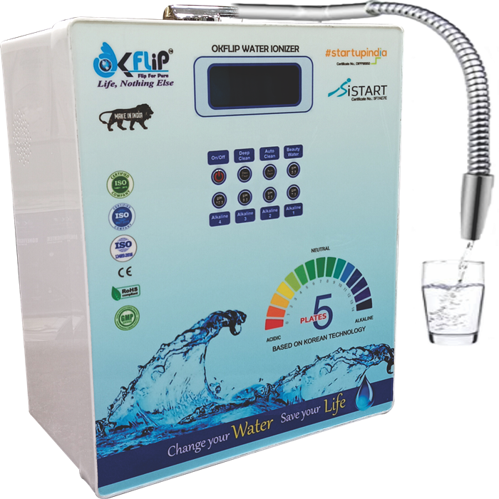 ALKALINE OKFLIP IONIZER 5 PLATE(NEW MODEL)